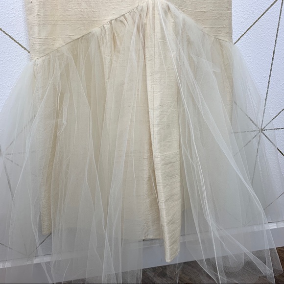 ABS Collection By Allen Schwartz 100% Silk Strapless Dress Size 2 - Picture 4 of 12